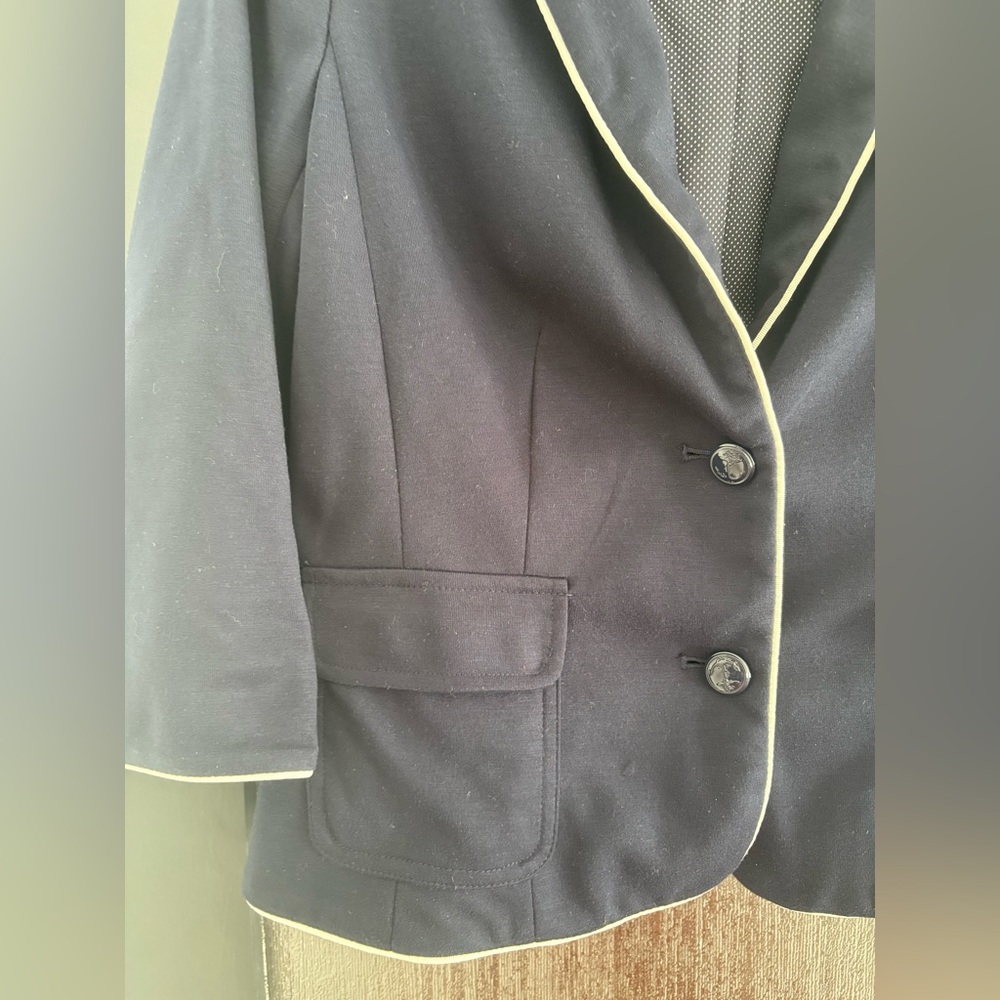 Black Blazer with White Trim